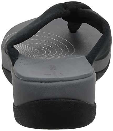 Clarks Women's Arla Glison Flip-Flop, Black Fabric, 6 Medium Us #TOP2