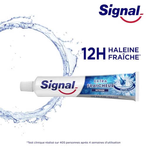 SIGNAL - Extra frische und intensive Zahnpasta – 12 Stunden frischer Atem – extra lang anhaltend – 96% Inhaltsstoffe natürlichen Ursprungs (6 x 75 ml) – Bild 5