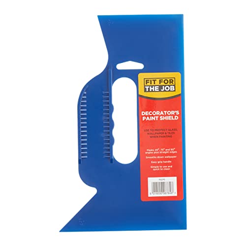 Fit For The Job 10 inch 250mm Paint Shield For Protecting Glass, Wallpaper, Tiles, Carpets & Skirting Boards Against Paint Splashes When Painting, Also 45, 75 & 90 Degree Corner Angles 10" Paint Guard