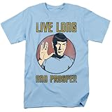 Popfunk Star Trek Spock Live Long Prosper T Shirt w/Stickers (Medium)