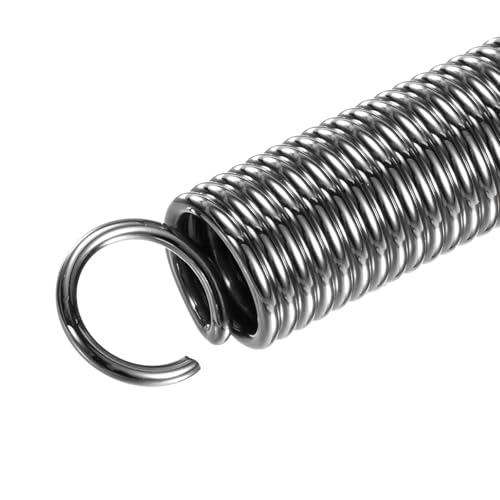 QUARKZMAN 12 Stück Verlängerte Zugfeder Drahtdurchmesser 0,059, Außendurchmesser 0,47, Freie Länge 1,97 Edelstahl Kleine Doppelhaken Zugfedern für die Produktion
