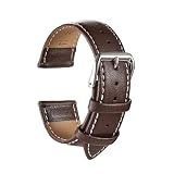 YGUK0J Cinturino In Pelle Di Vitello 16mm 18mm 20mm 22mm 24mm In Materiale Morbido Accessori For Orologi 5 Colori(Brown(white line),20mm)