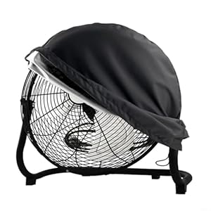 Tidgel 210D Oxford Lüfterabdeckung, wasserdicht, staubdicht, waschbar, Schutz für industrielle Bodenventilatoren, schwarz, 119 x 55 x 117 cm