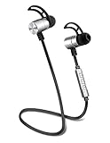 Aduro AMPLIFY Noise Canceling Echo Reduction Sport Sweatproof Stereo Bluetooth Wireless Headset w/Multi-link, Built-in Mic & One-Touch Remote Controls (Black)