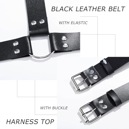 Harness Belts for Women Leather Harness Strap Belt Goth Black Harness Thick Plus Size Harness Top3