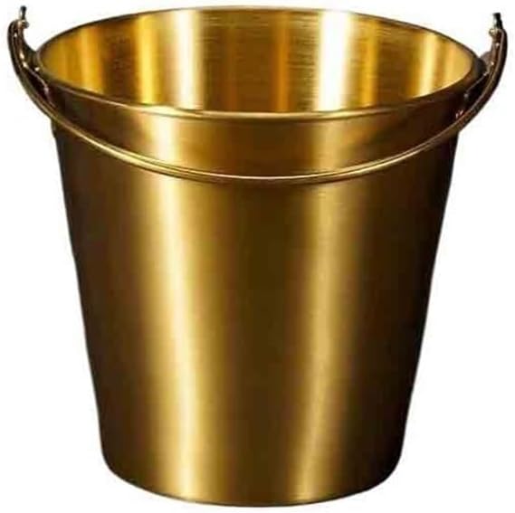 Ice Bucket, 304 Stainless Steel Ice Bucket Snack Carry Bar Restaurant Ice Pellet Bucket for Party Wedding Ice Buckets For Parties(Silver)