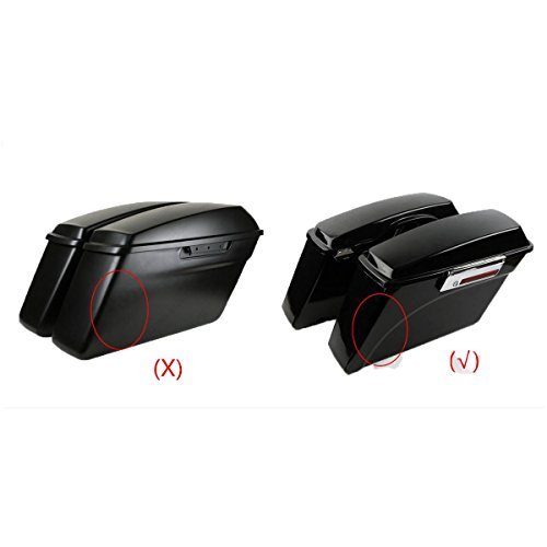 XMT-MOTO 4 inch Stretched Saddle Bag Extension fits for 1994-2013 Harley Davidson all Touring Models including road glide, road king, ultra, street glide, electra glide,Not for straight bag