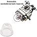 Imagen de LJFEA 20 Piezas de Carburador para Desbrozadora de 19 mm Recambios de Cebador de Gasolina de Silicona Transparente Repuestos de Cerbador Carburador para Cortacésped Motosierras