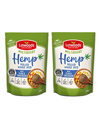 Image of Linwoods Multiboost Organic Milled Hemp Seed with Flax & Chia Seeds - 200g, Twin Pack