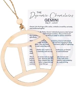 Gemini Gifts for Women,Men, Zodiac Signs with Card and Envelope, Zodiac Gift for Mothers Fathers Day, Birthday Gift for Women Men - Astrology Constellation Horoscope Gifts