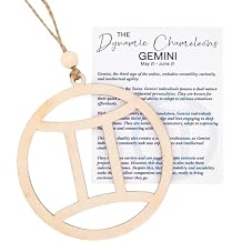 Gemini Gifts for Women,Men, Zodiac Signs with Card and Envelope, Zodiac Gift for Mothers Fathers Day, Birthday Gift for Women Men - Astrology Constellation Horoscope Gifts