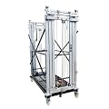 DCHOOD Scaffolding Platform Heavy Duty Steel Electric Lifting Scaffold, Foldable Lifting Platform Scaffold Tower Construction Lift Loader Elevator with Swivel Casters Scaffold