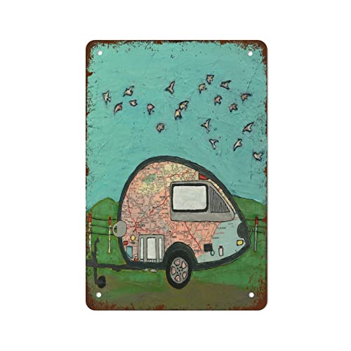 Southern Teardrop Map Print on Paper Or Wood Camper Rv