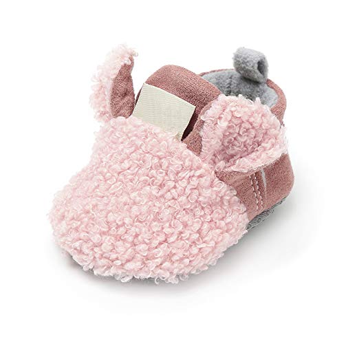Winter Warm Baby Boys Girls Cotton Slippers Non-Slip Soft Sole Toddlers Booties Cute Cartoon Animal Fleece Cozy Infant Shoes2