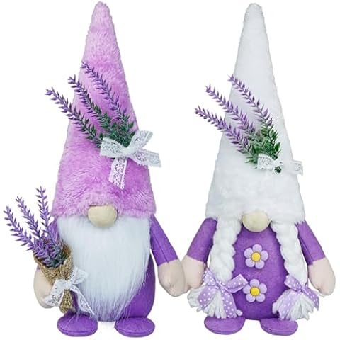 CRCZK Handmade Lavender Gnome Home Decor Cover
