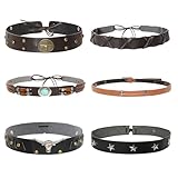 lyy-biuty 6Pcs Cowboy Hat Bands for Women Men Western Hat Band Cowboy Cowgirl Accessories for Daily Party Gift