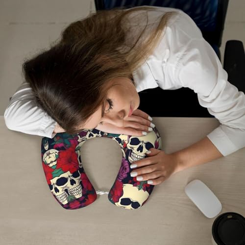 Almohada de espuma viscoelástica para viaje miniatura 7