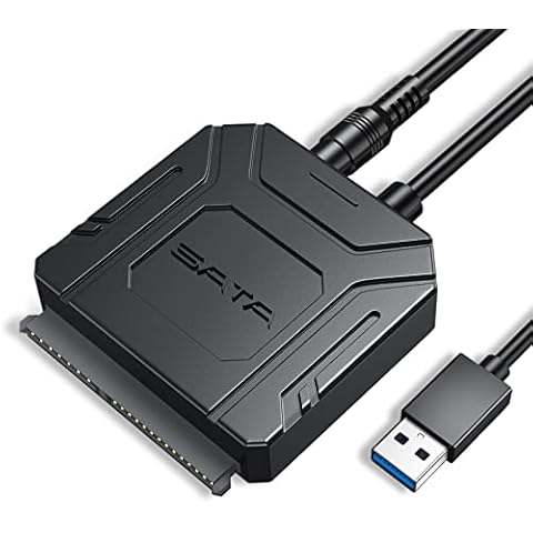 Cable SATA a USB 3.0 POSUGEAR con Adaptador de Corriente Cover