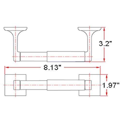 Image of Design House 539171 Millbridge Toilet Paper Holder Wall Mount - Bathroom Toilet Paper Holder, Classic Toilet Paper Roll Holder - Satin Nickel