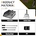 Adjustable Long Handle Dog Pooper Scooper Tray and Rake Set Metal Pooper Scoopers for for Medium Small Dogs