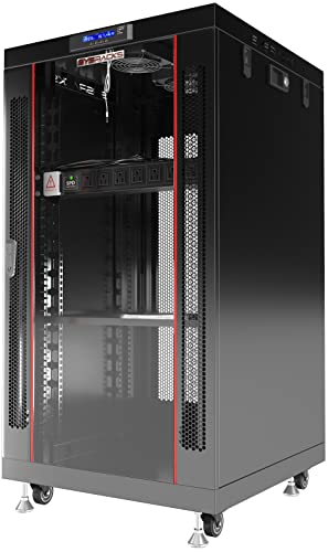 Sysracks 18U 24Inch Deep Server Rack Cabinet It Enclosure Premium Series Data It Locking Under Desk Network Rack With Wheels Pdu And Other Accessories #TOP1