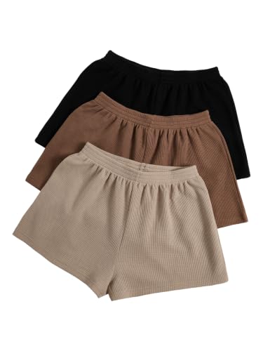 Image of SOLY HUX Women's Summer Shorts 3 Packs Casual Comfy Shorts Sets