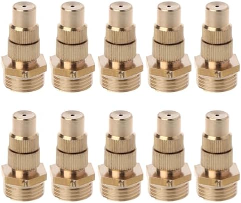 Boquillas de pulverización ajustables de 1,27 cm, cabezal de pulverización de latón, herramienta atomizadora de riego agrícola para paisajismo, jardinería, herramienta de riego de jardín