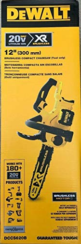 De-Walt DCCS620B 20V MAX XR Compact 12 in. Cordless Chainsaw (Tool ONLY)
