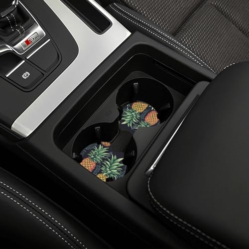 Portavasos de coche redondo universal 2 piezas negro miniatura 6