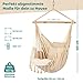 BELLAMATILDA® Hängesessel inkl 3 Kissen + 360° Montagezubehör - Outdoor & Indoor XXL Hängeschaukel für Erwachsene & Kinder - Hängesitz/Hängestuhl bis 150kg für Garten, Wohnzimmer, Balkon (B.)