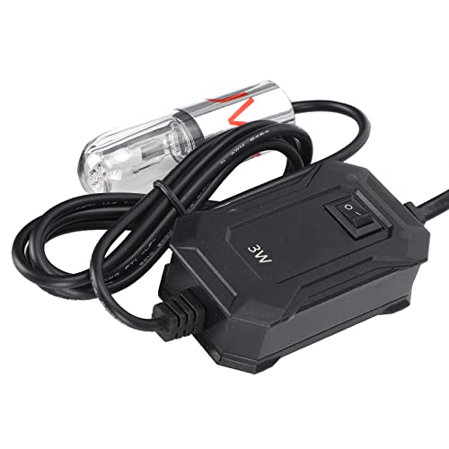 Qcwwy Aquarium-Reinigungslicht, 220 V (EU-Stecker 3 W), UV-Lichtlampe, Mini-UV-Desinfektionsmittel, Aquarium, UV-Licht, Aquarium-Reinigungsmaschine für Sumpf, Teich, Filtertank (EU-Stecker 3W)