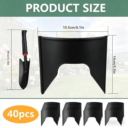YIYIREA 10Pack Slope Planters 40PCS 6Inch Spliceable Round Edging with Shovel Erosion Control Plastic Raised Garden Bed Terracing Kit for Slope Gardening by YIYIREA - Used condition - Image 2