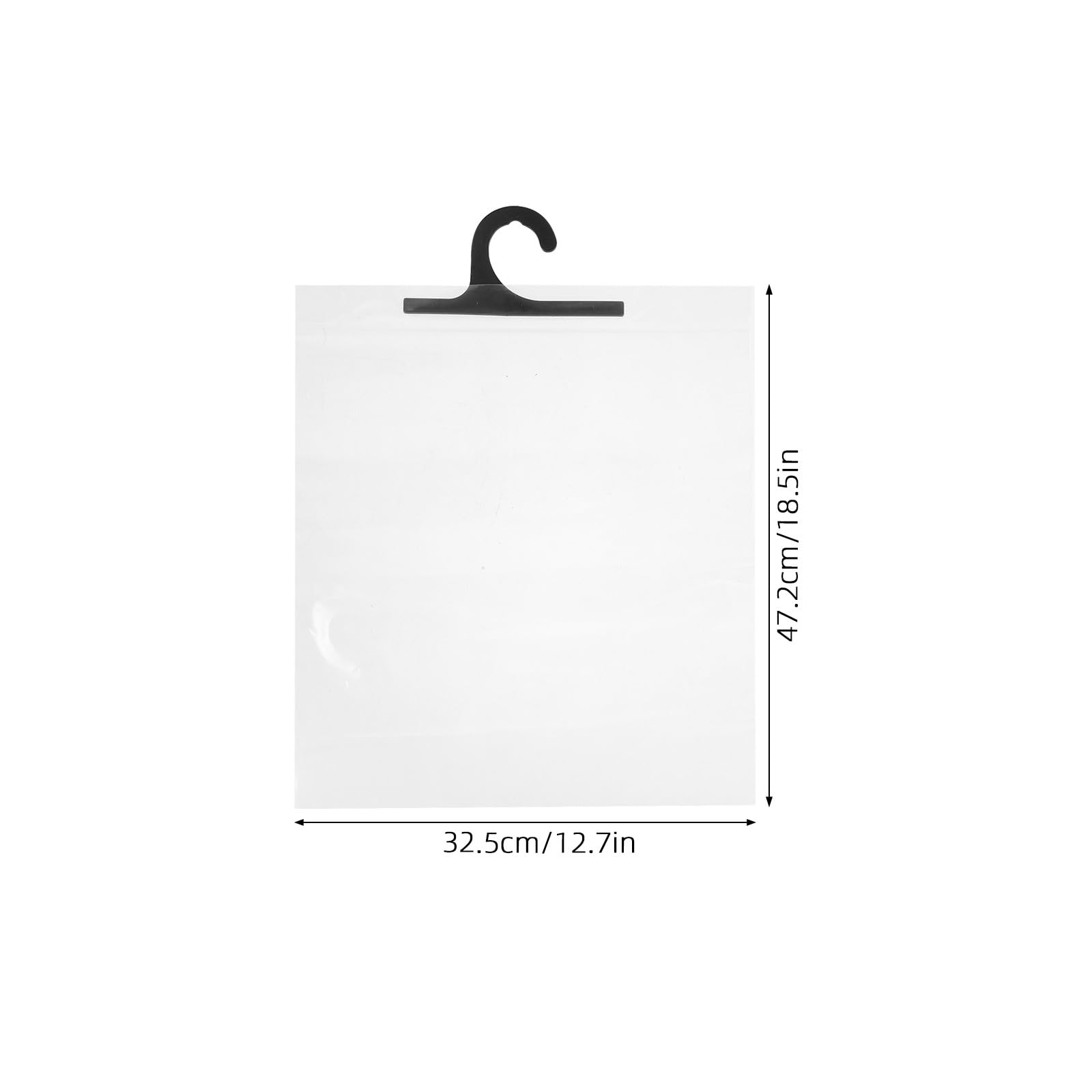 25 sacchetti trasparenti da appendere con gancio - 11x10 pollici, sacchetti riutilizzabili in plastica per libri e cuffie - Custodia con cerniera impermeabile per aule, biblioteche, casa