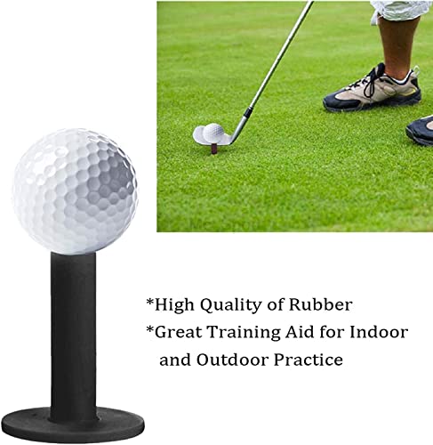 Bramasole Golf Rubber Tees Driving Range 9 Pack 1.5 2.75 3 Inch Mixed Size Tee Holder For Mats Durable Indoor Outdoor Practice Accessories (Black-9 Packs) #TOP1