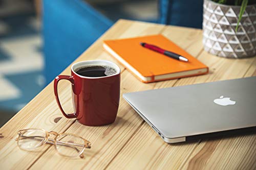 Amuse- Professional Porcelain Bistro Collection Daily Mugs- Set Of 6-14 Oz (Scarlet Red) #TOP3