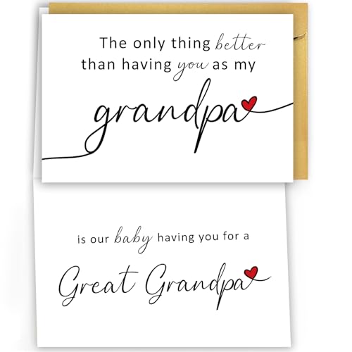 Pregnancy Announcement Card for Grandpa, Great Grandpa Baby Announcement Ideas Card, Pregnancy Reveal Cards for Grandfather, New Baby Reveal Cards for...