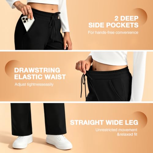 Women's Fleece-Lined Wide-Leg Sweatpants - 12.59 w/ Code + 30% Off Code ZMKG22QU - image 3