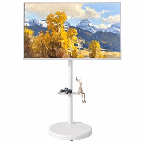 ECOTINY Height Adjustable Rolling TV Stand for 37-86 Inch TV up to 110 Pounds, Portrait to...