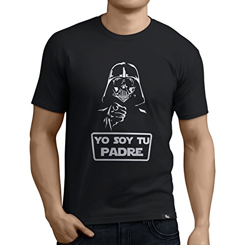 Tuning Camisetas - Camiseta Divertida para Hombre - Modelo Yosoytupadre, Color Negro- Talla M (0197-Negro-Yo-soy-tu-padre-M)