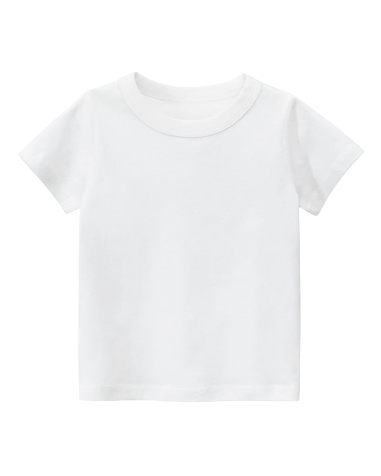 Yimutian Camiseta Niño & Niña Lisa Camisetas de Colores Manga Corta 100% Algodón para Niños Verano Algodón Blusa
