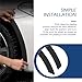 Zosgrew 2PCS Car Wheel Tire Eyebrow Strips, Silicone Anti Fender Potector, Universal Fender Flare Arch Lip Trim Strips, Self Adhesive Body Edge Protector, for Most Cars (Black)