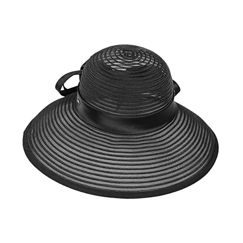 Chapeau de plage femme grand bord en tissu confortable pour les vacances