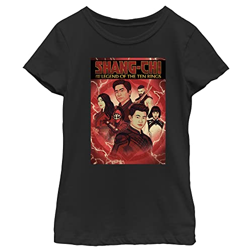 T-Shirt Marvel Fille Couverture de Bande Dessinée Anti-Irritation Col Souple Vêtement Durable