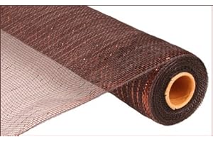 Chocolate & Copper Mesh 21 Inch Deco for Wreaths Creating Rustic and Natural