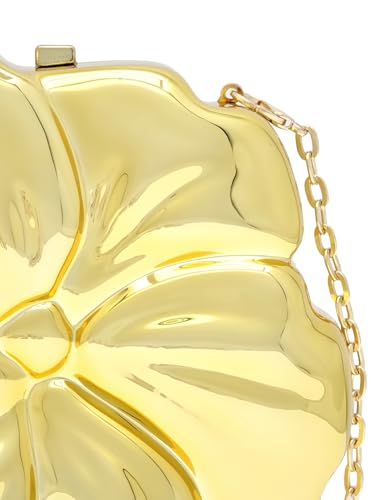 Women's Acrylic Flower Shaped Box Crossbody Bag Elegant Handbag Glossy Evening Party Purse Clutch With Chain4