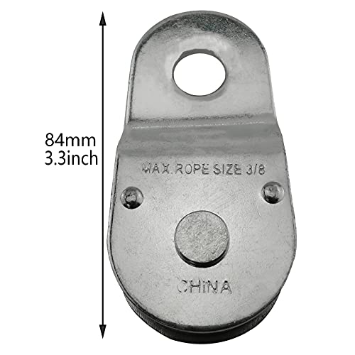Axlizer Fixed Single Pulley Fixed Eye Steel Pulley Wall-Mounted Pulley Metal Wire Rope Pulley #TOP4