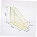 ARTIBETTER Creative Metal File Organizer Golden Desktop Gridding Storage Basket for Magazines Books and Documents for Home Office and School Use
