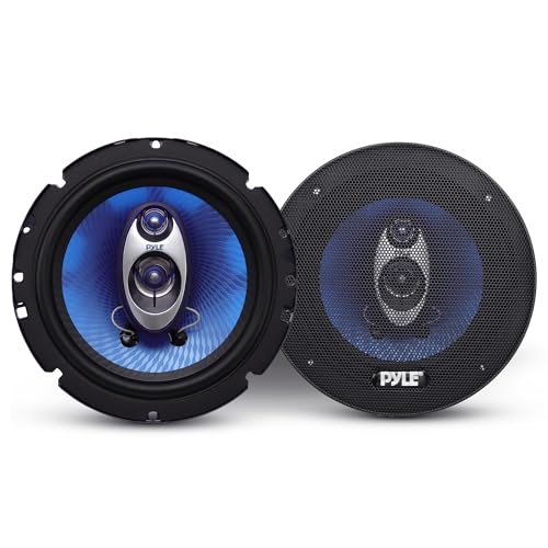 Image of Pyle 6.5 inch Three-Way Sound Speaker System - 180 W RMS /360W Power Handling w / 4 Ohm Impedance and 3 /4'' Piezo Tweeter for Car Component Stereo, Round Shaped Pro Full Range Triaxial Loud Audio