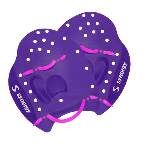 Synergy Hand Paddles for Swim Training (Orchid Purple, Medium) by Synergy - Image 2