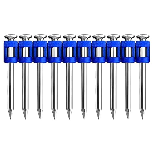 meite MTSD-38 12 Gauge 1-1/2 Inch X .120 Inch Mechanical Galvanized Smooth Shank Plastic Collated Concrete and Steel Drive Pins for Gas Powered Framing Nailers 1000 PCS/Box (1 Box) (1 Box)